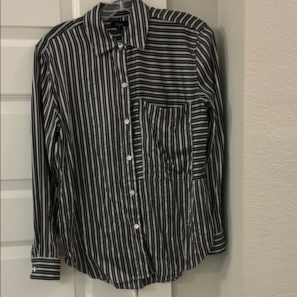 Rails Spencer Stripe Silk Shirt